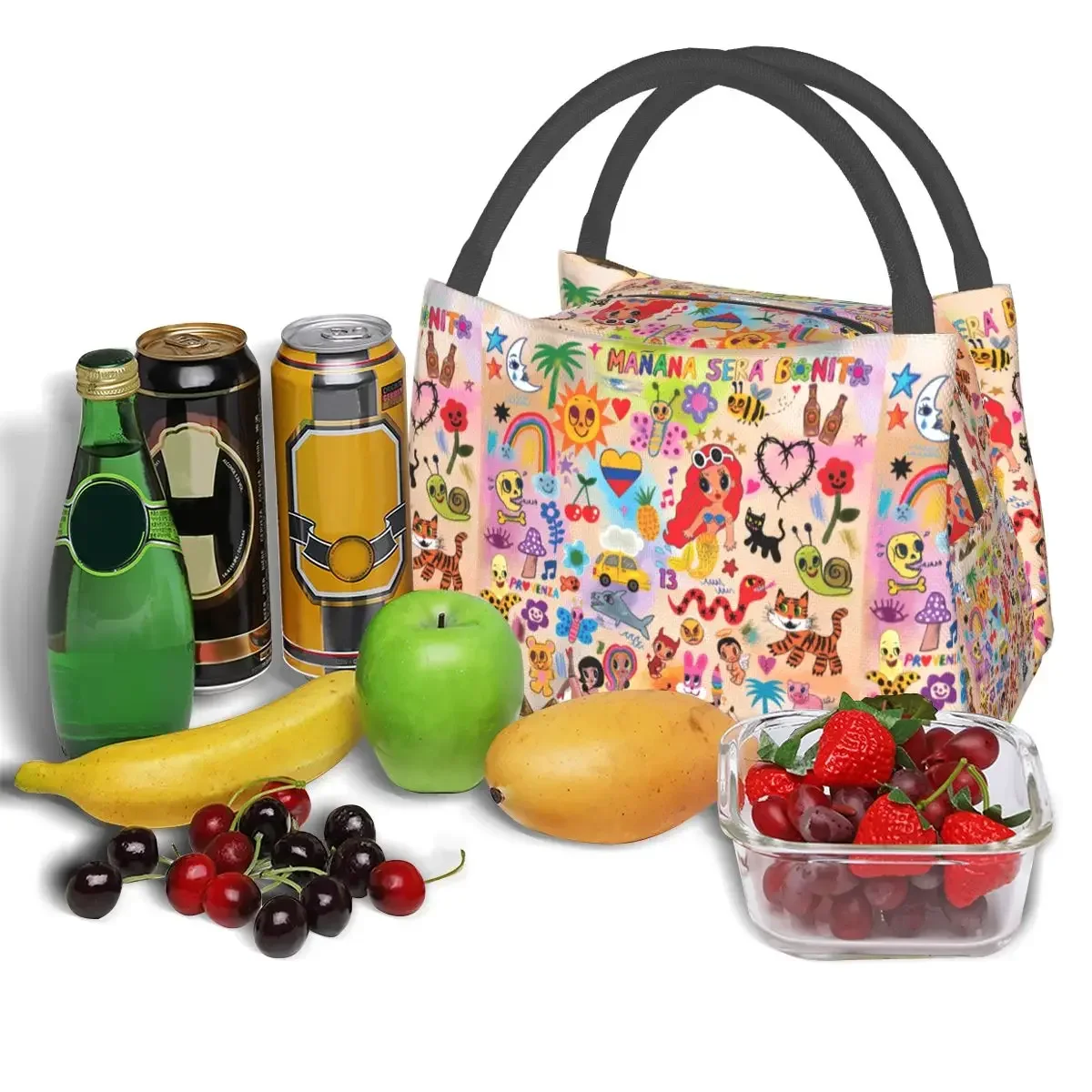 Karol G Manana Sera Bonito Lunch Bag Portable Insulated Oxford Cooler Thermal Picnic Travel Lunch Box