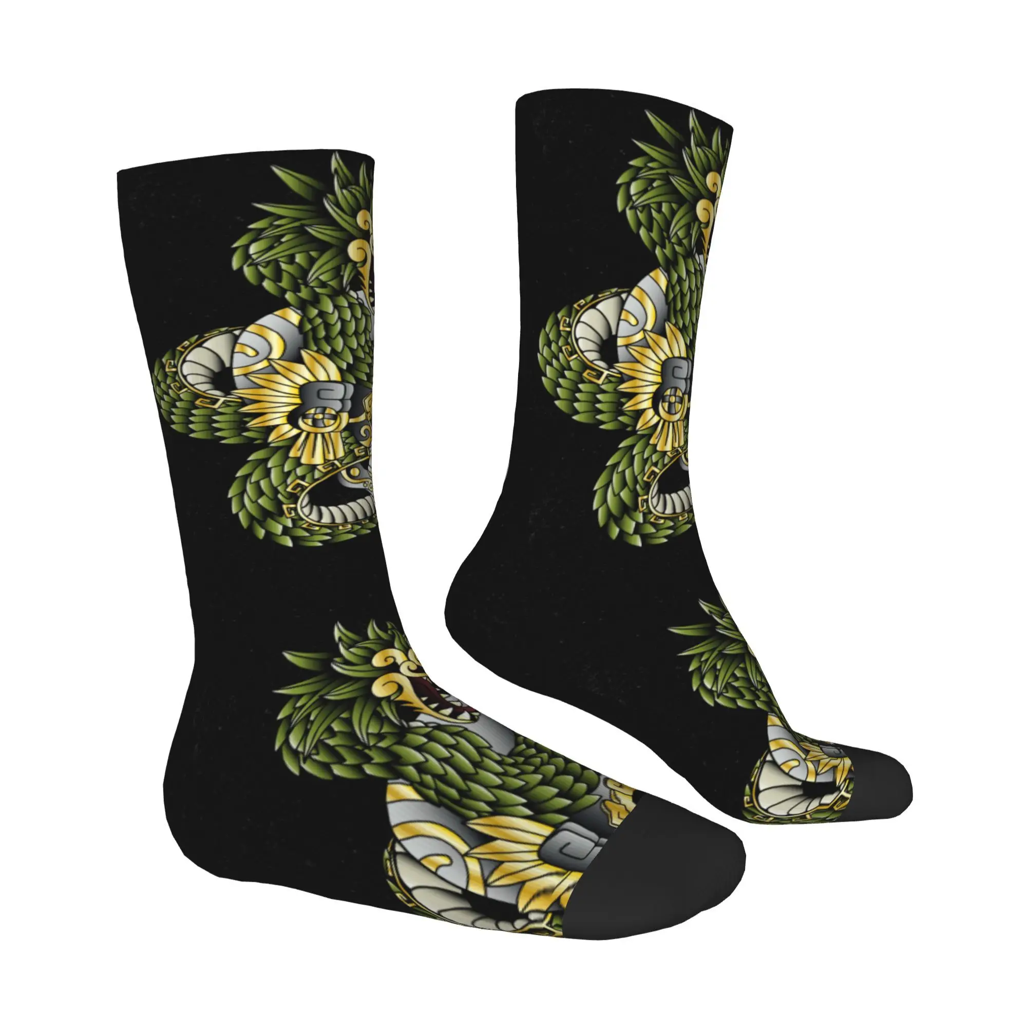 Skeleton Head Snake Sok Gedrukt Man Polyester