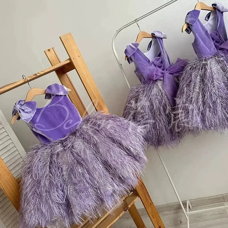 New Children's Princess Costume Host's Piano Performance Birthday Girls Party Dresses A4675 Flower Girl Dresses
