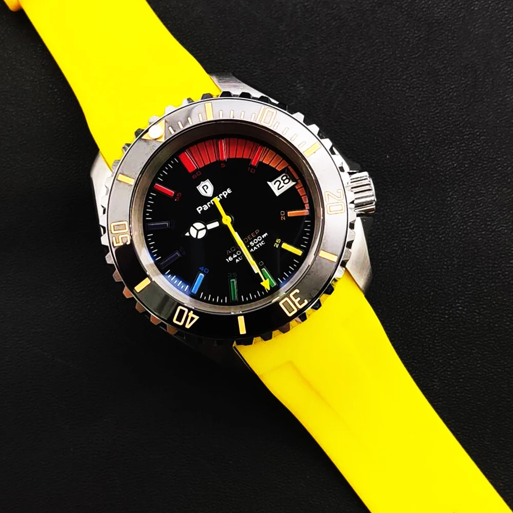 

Модные мужские часы 007, 42 мм, серебряный полировальный корпус C3, светящиеся механические часы из нержавеющей стали 316, водонепроницаемые спортивные часы