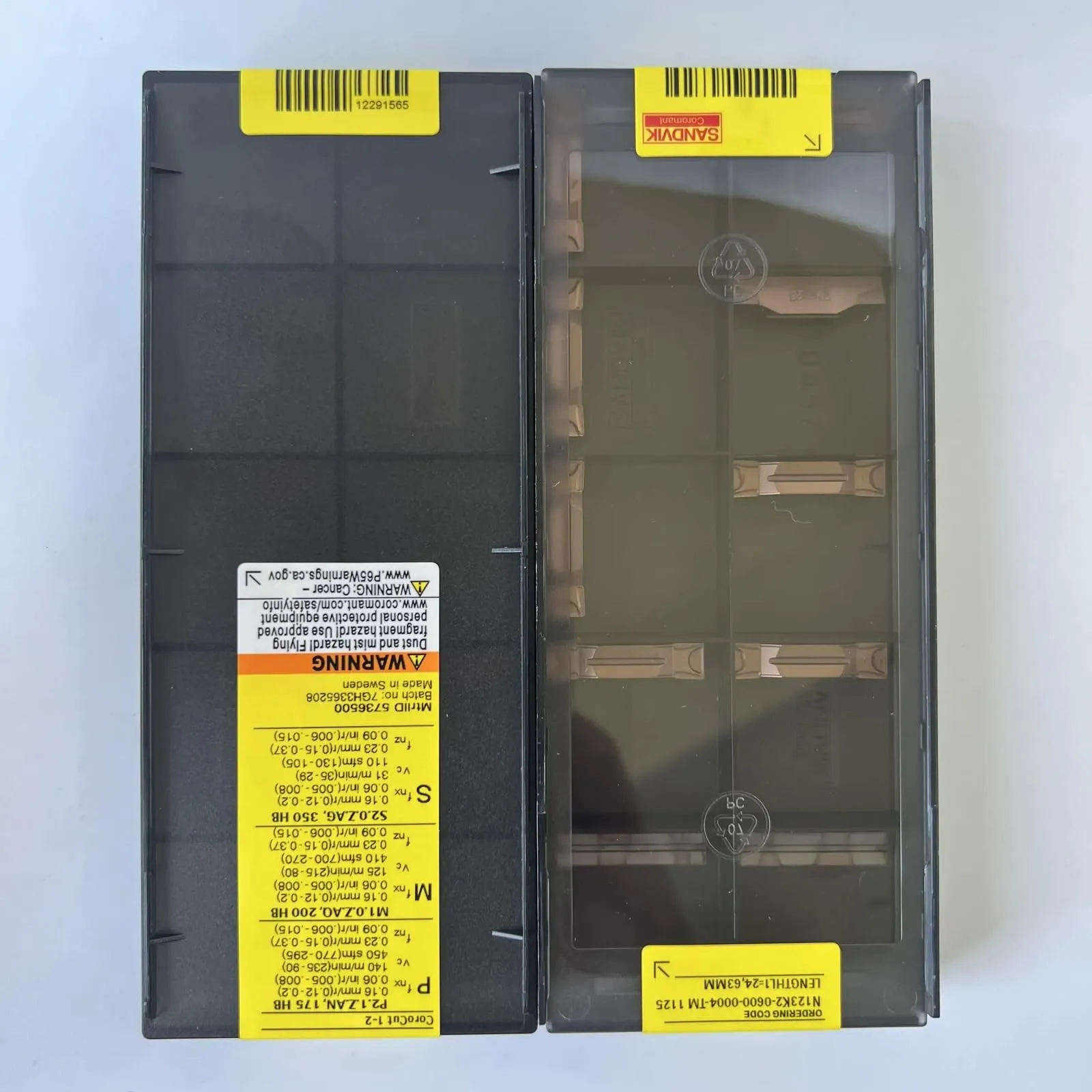 

Original SANDVIK / N123K2-0600-0004-TM 1125 / Hard alloy CNC Blade 10 Pcs