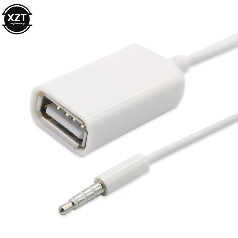 1pc 3.5mm Male AUX Audio Plug Jack To USB usb extension cable 2.0 Converter Cord Cable Car MP3 Connector