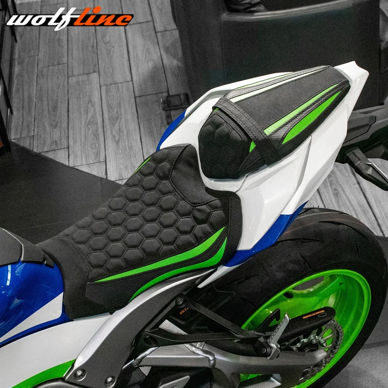 WOLFLINE Front Rear Seat Pad Pillion Cushion for Kawasaki ZX-10R/10RR 2021-2025 2022 2023 2024