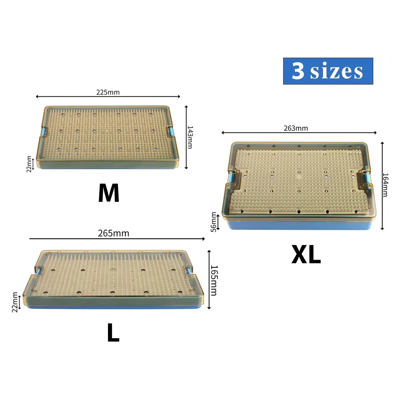 3 Size Dental Disinfection Box Silicone Sterilizing Trays Box For Dentist Accessory Dentistry Surgical Instrument