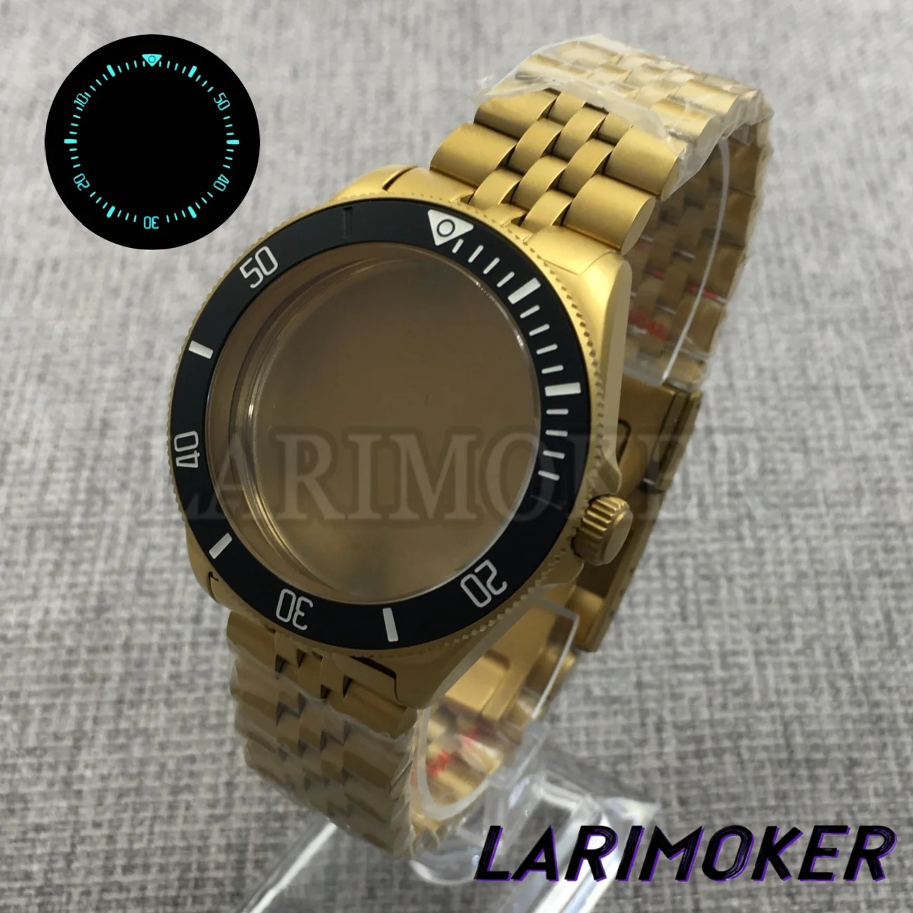 Domed Sapphire Glass Tactical Frog FX-Diving 40mm Case Luminous Bezel Stainless Steel Strap Fit NH35 NH36 ETA2824 PT5000