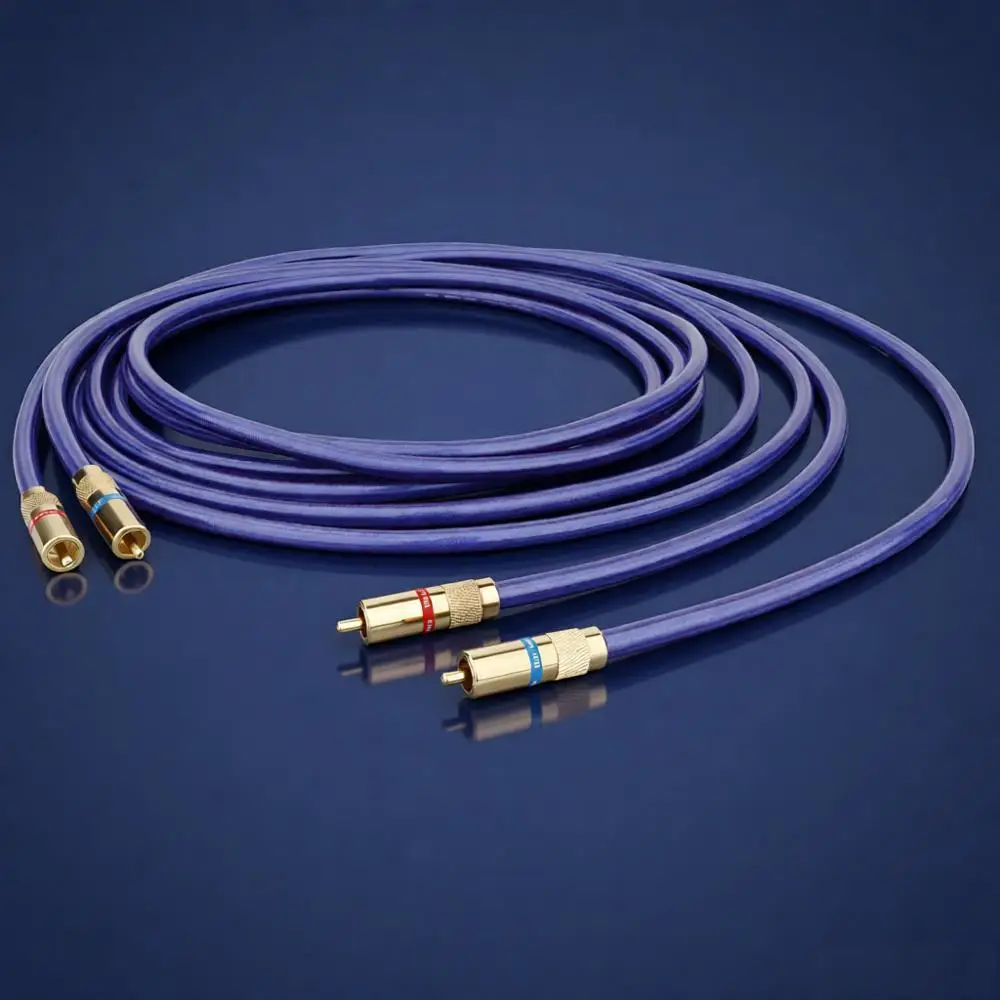 

Hifi RCA Cable OCC Silver-plate 50ohm IT 65G RCA Interconnect Cable Gold Plated RCA to RCA Plug Audio Cable for Amplifner
