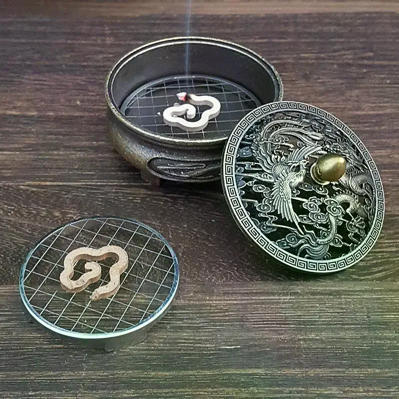 Stainless Steel Incense Holder Grid Base Heat-Resistant Fireproof Design (Without Incense,Without Burner)