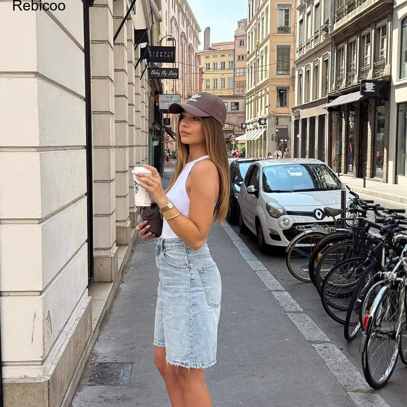 Women's High Waist Denim Bermuda Shorts Casual Loose Fit Jean Short Pants Summer Streetwear Fashion Comfortable Daily Wear Style
