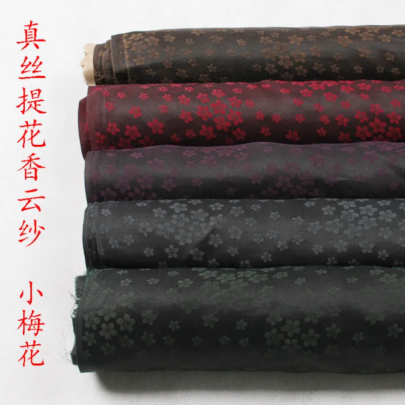 Plum Blossom ● Jacquard Real Silk Gambiered Guangdong Fabric Buttercup Dress