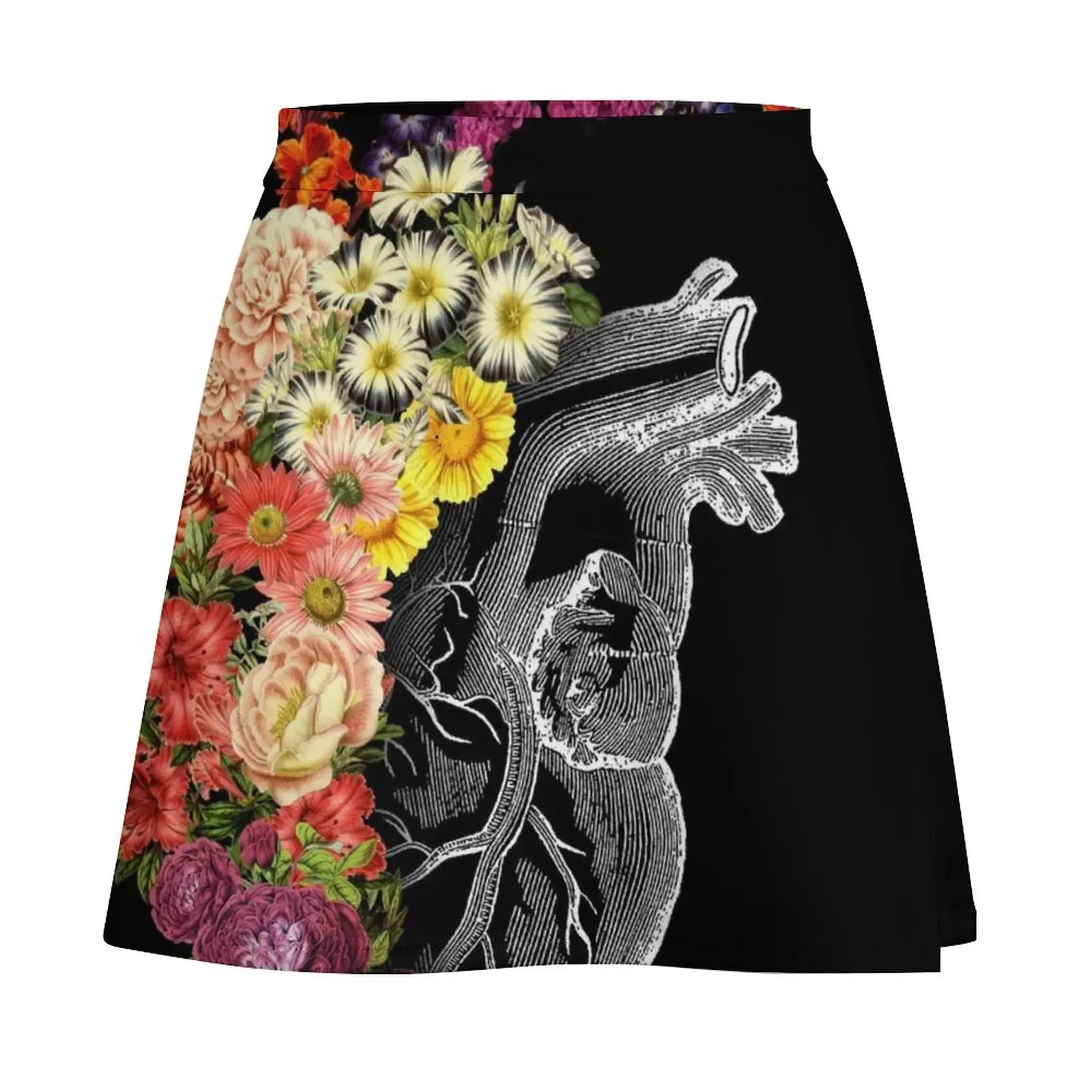 Flower Heart Spring by Tobe Fonseca Mini Skirt skirt women mini denim skirt Mini
