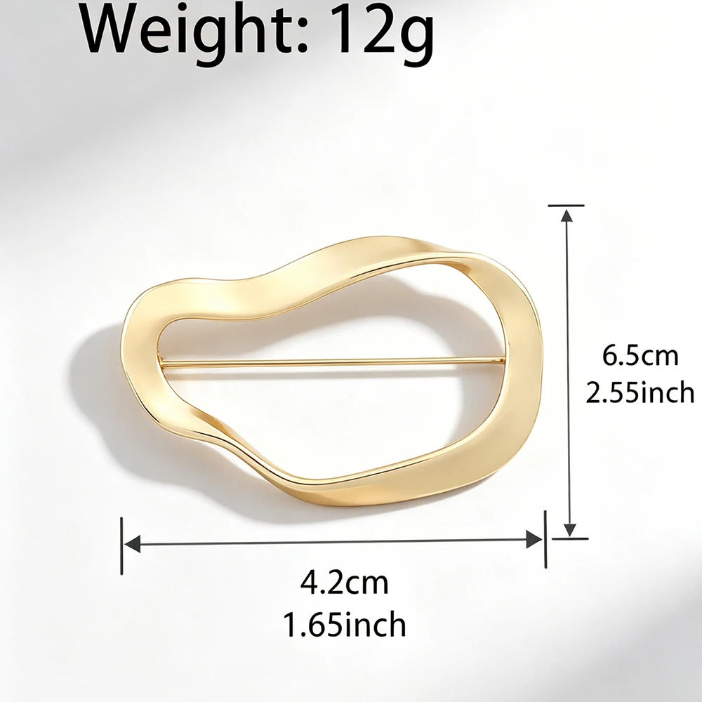 Stainless Steel Hollow Irregular Broochs Stylish Design Metal Pin For Unisex Fashion Corsage Pins Show Jewelry Party Gift