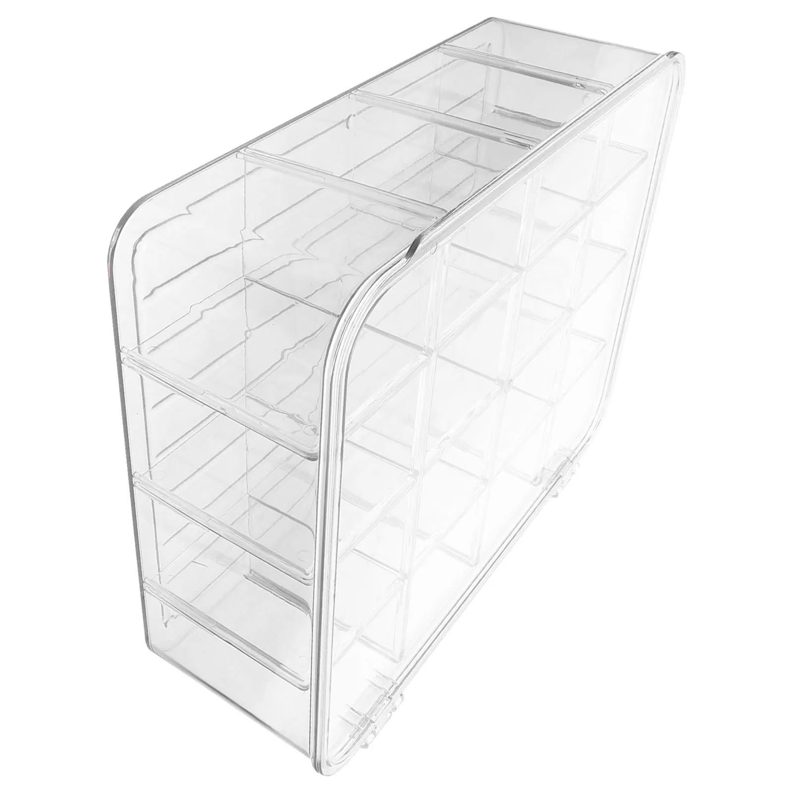 

Large 16-Grid Tea Bag Organizer Plastic Storage Box Holder Transparent Lid Kitchen Countertop Cabinet Tea Pack Sachet Container