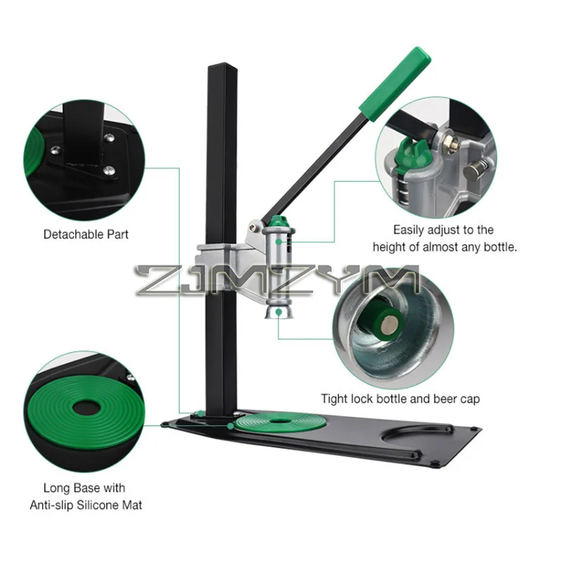 New Professional Bench Bottle Capper Manual Bottle Sealer Capping Machine Sealing Tool for Homebrewing and Winemaking Supplies