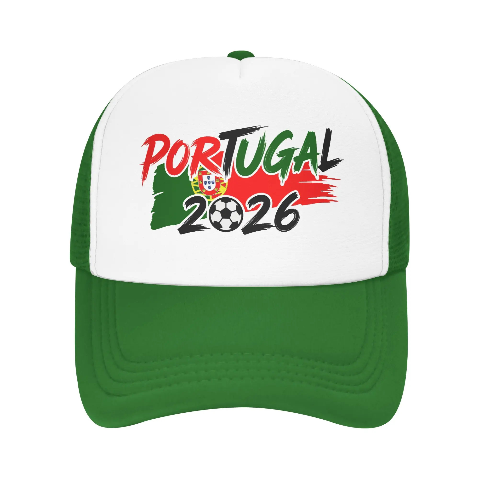 Portugal Football Match 2026 Mesh Baseball Cap Adult Trucker Worker Cap Hat Adjustable Summer Trucker Caps