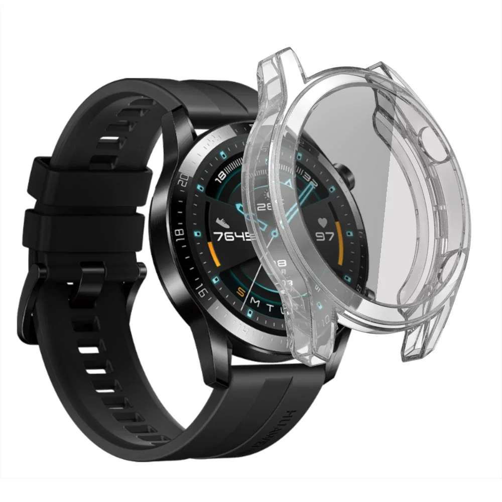 حافظة واقية من مادة TPU لساعة Huawei Watch GT2 مقاس 46 ملم وغطاء ممتص للصدمات بإطار كامل الشاشة #2
