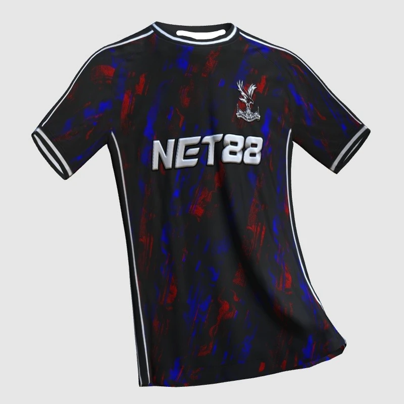 

The Coolest Men's T-shirt Safety Protection Jersey - Crystal Palace's Latest 3D Printing Technology Jersey Black