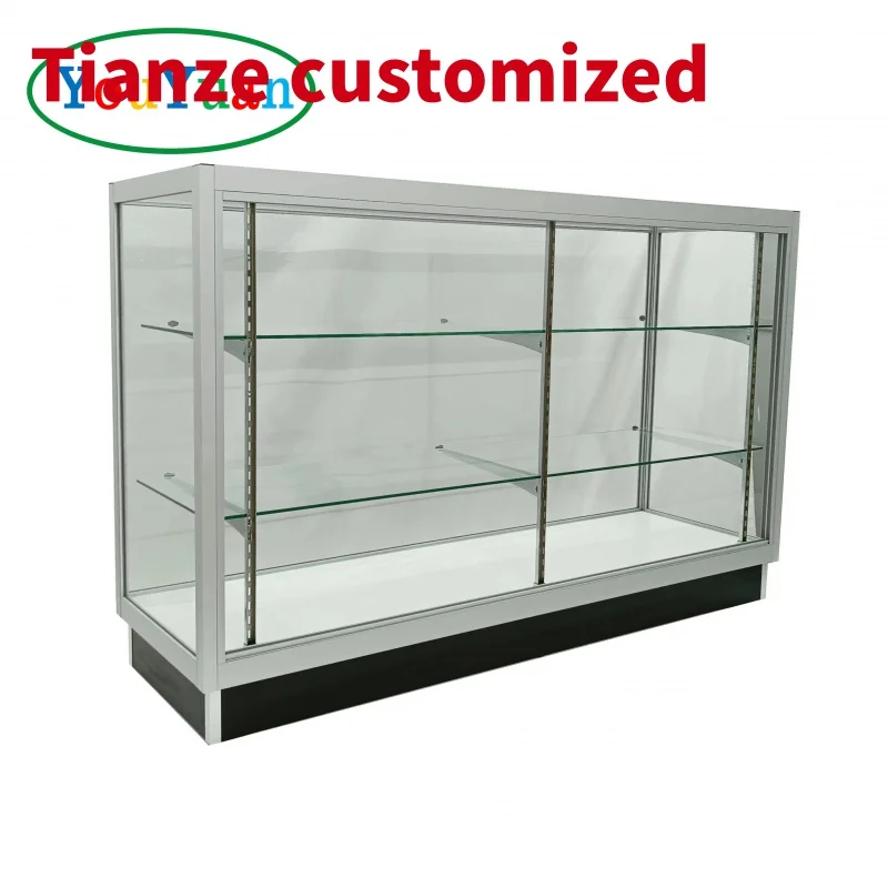 (Customized) 5feet modern full version glass display cabinets retail smoke shop showcase cheap showcase with LED light