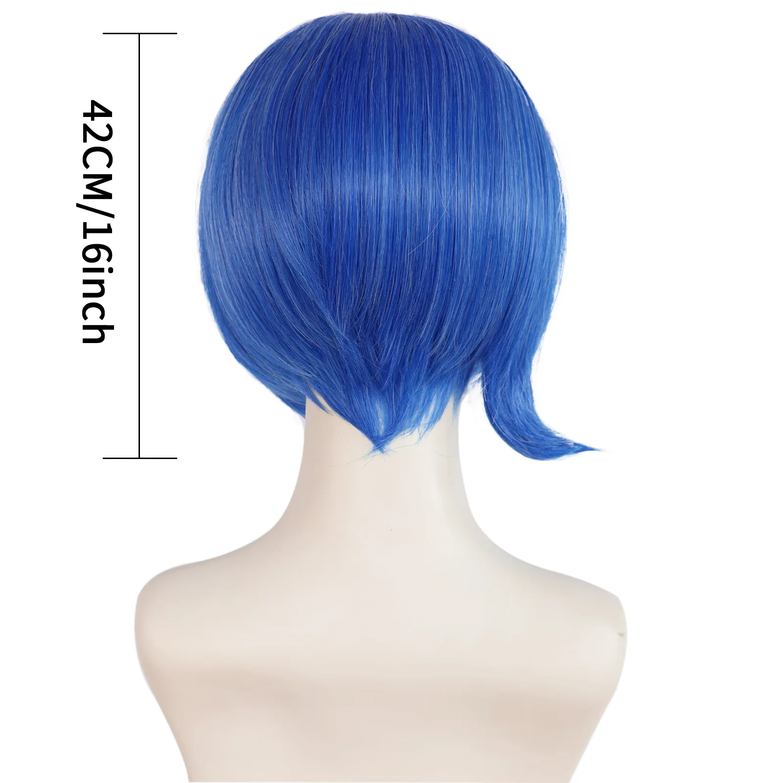 Halloween Inside Out Sadness Blue Wig Role Play Sadness blue Hair Cosplay Costume Women Girl Christmas School Party Cosplay