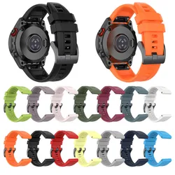 26 20 22mm Silicone Watchband for Garmin Fenix 7X 7 6X 6 6S Pro 5X 5 5S Plus 3 3HR Easy Fit Quick Release wirstband Correa