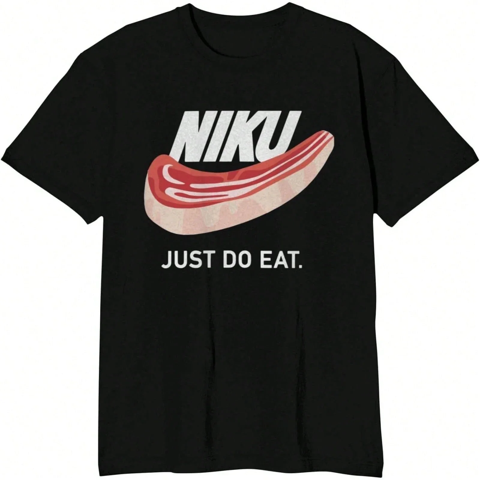 

Summer men's niku funny letter print T-shirt short-sleeved 100% pure cotton casual, fashionable and versatile clothing top