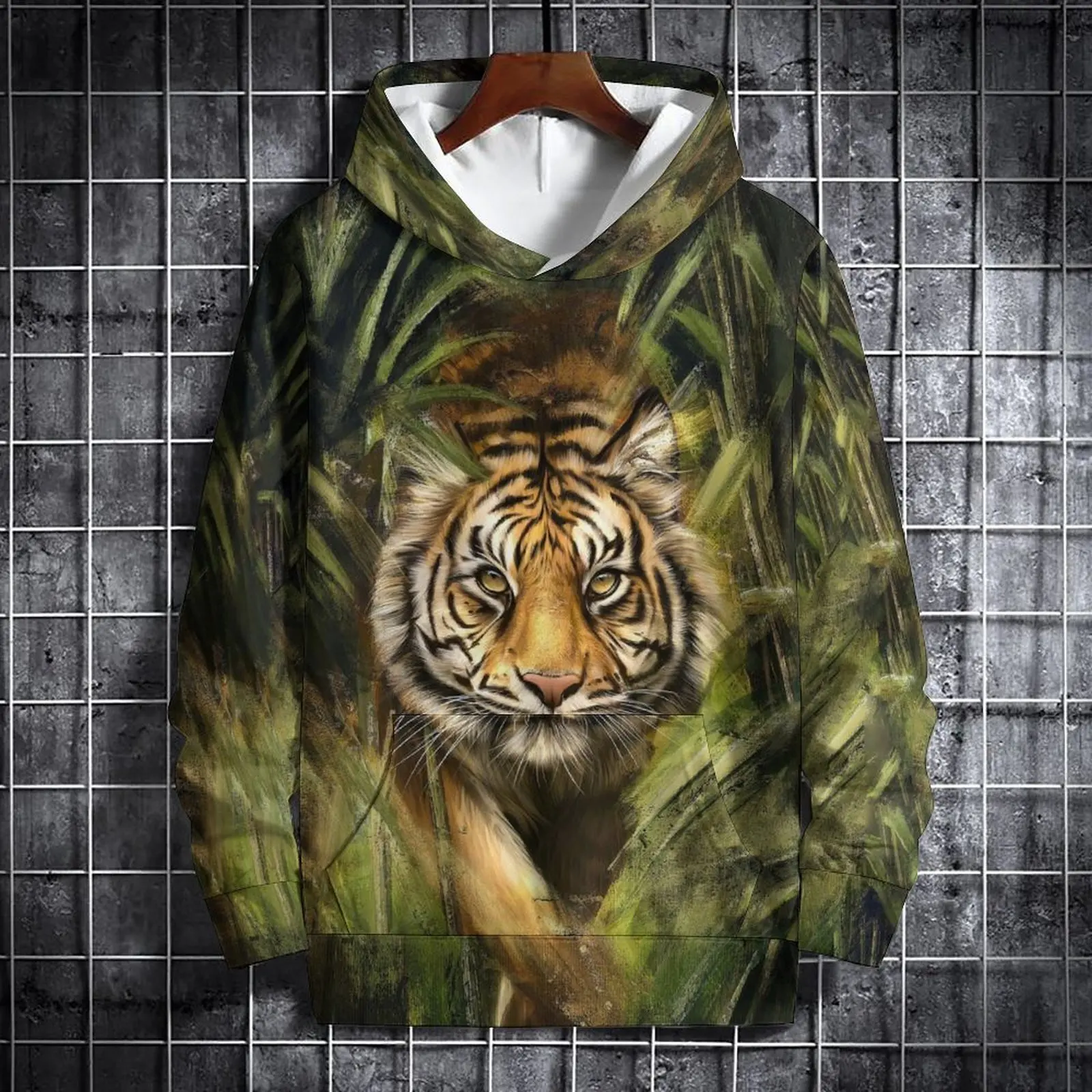 

Cool Jungle Tiger 3D Print Men's Hoodie Fashion Streetwear Hooded Sweatshirt Spring Autumn Tracksuit Gym Pullover Casual Hoodies