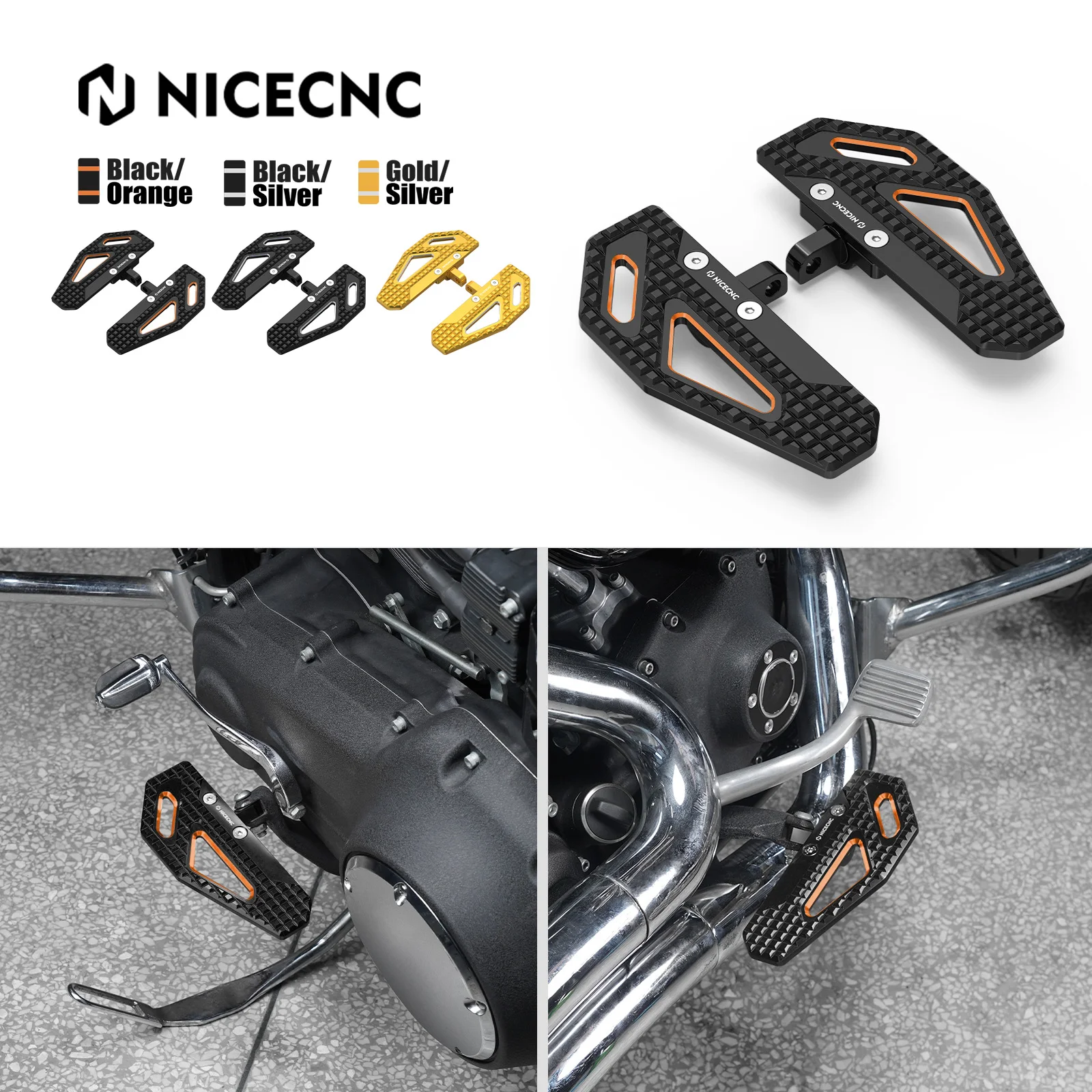 

For Harley Dyna Wide Glide FXDWG Dyna Street Bob FXDB Super Glide Dyna Low Rider Fat Bob FXDF Dyna Rider Footpegs Footrest