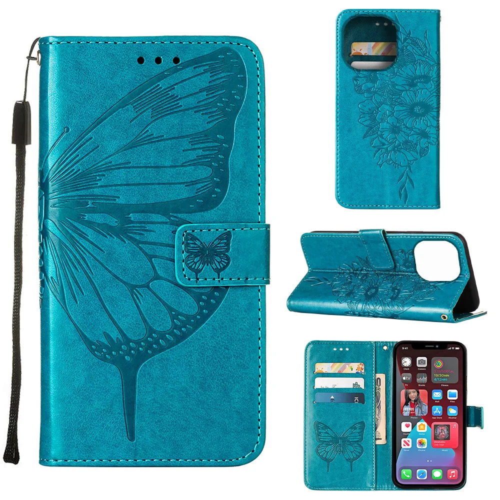 PU Leather Case For Infinix  T781 T781H T781K AC8 G85 G96X612 X6515 X653 X657 X665 X666B Butterfly Magnet Flip Wallet Book Cases