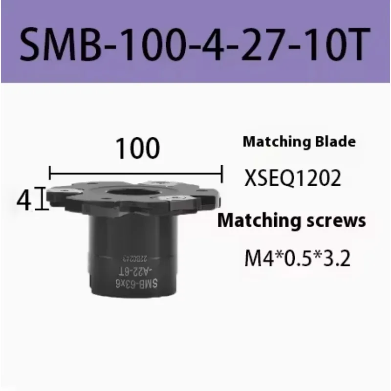 Three-edge Milling Cutter T-slot SMP 50 63 80 100 125 CNC PT02 Indexable Expendable Face Milling Cutter XSEQ12/03/T3