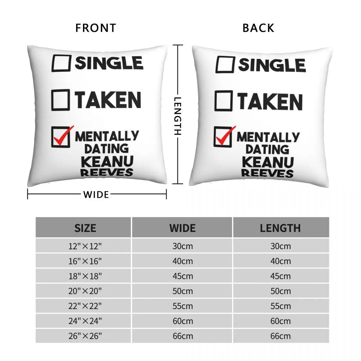 Mentally Dating Keanu Reeves Pillowcase Polyester Linen Velvet Creative Zip Decorative Car Cushion Cover 18