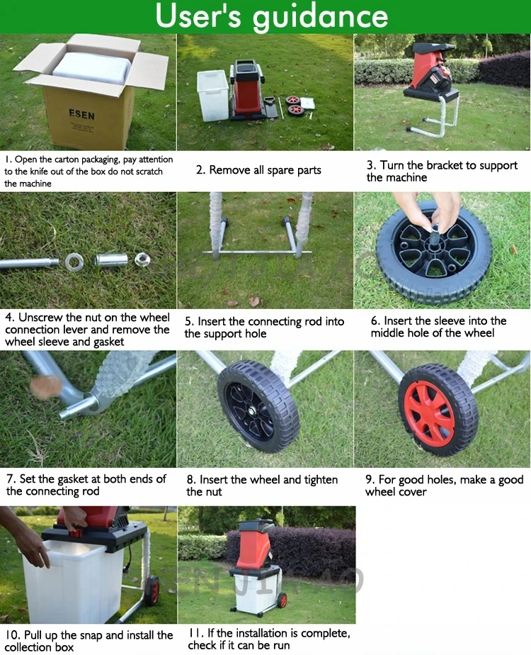 

Desktop Tree Branch Crusher, Electric Breaking Machine, High Power, Electric Pulverizer, Garden Tool Shredders, 2500W