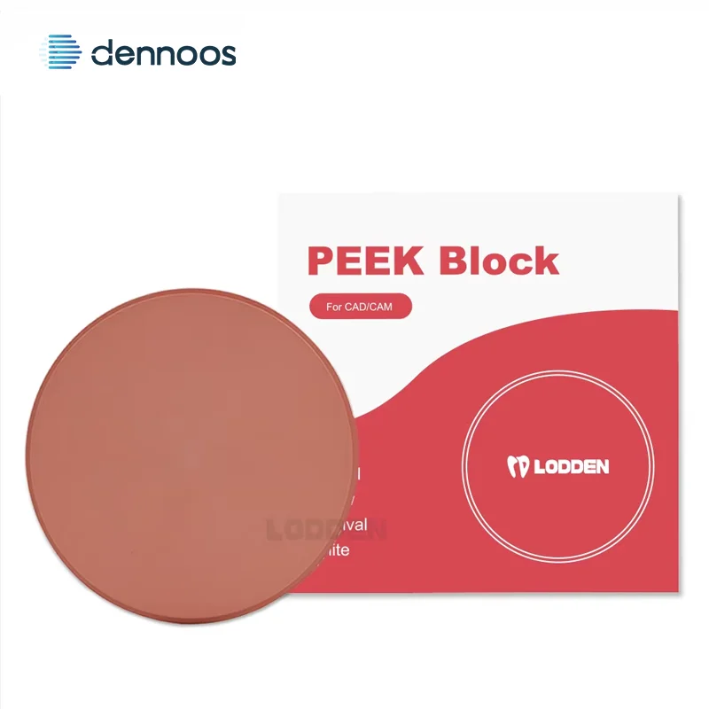 Afbeelding 7: Tandtechnisch Laboratorium PEEK Blokken 98mm Nature/Geel/Gingivale/Wit voor CAD CAM Bewerking Tandarts Materialen PEEK Odontologie Producten