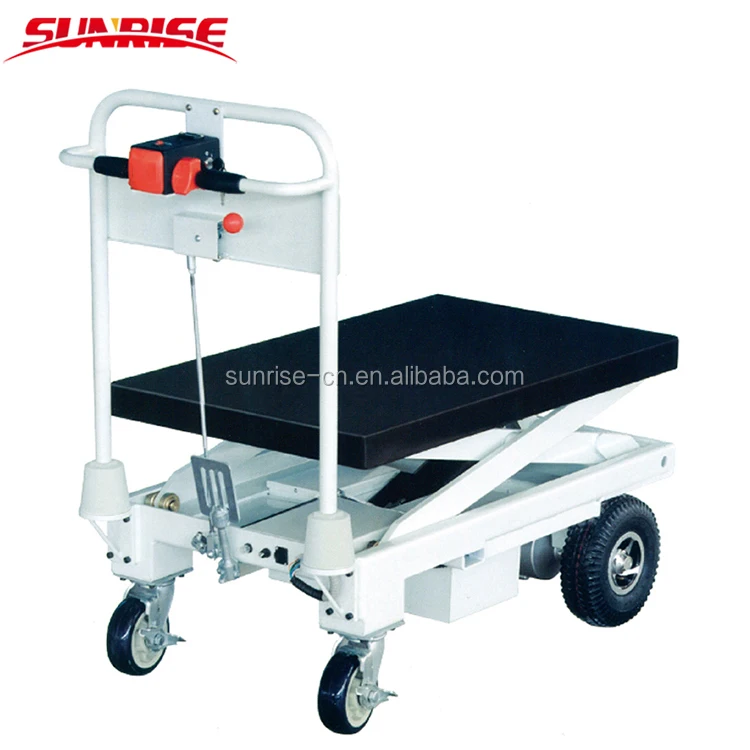 400kg Electric Hand Truck with Double Scissor Lift Table Battery Powered Portable Warehouse Material Handling Moving Tool view 4