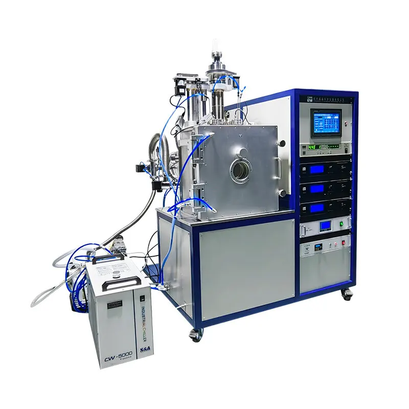 3 head DC  magnetron co sputter coating equipment for sensitive film on glass thin film deposition facilities