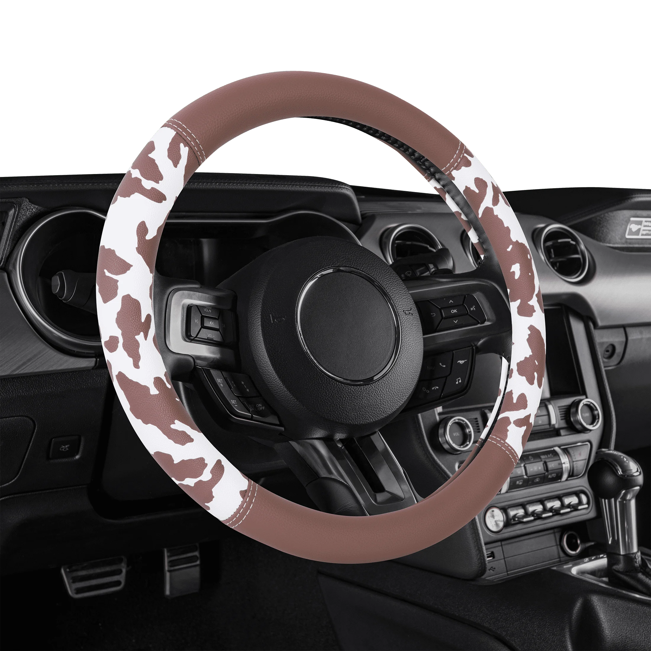 

Universal Brown Steering Wheel Cover, 1 Set, Fits Most Cars, SUVs, Trucks, Vans