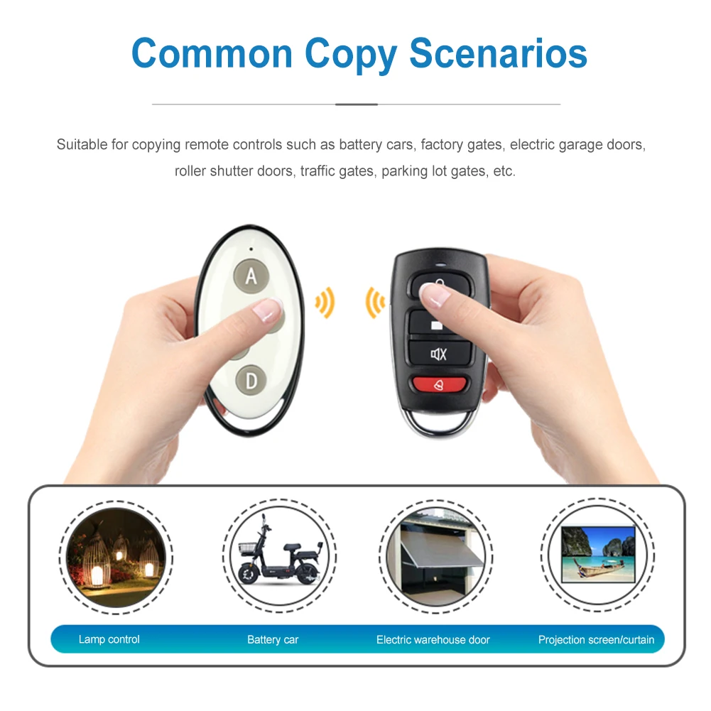 315MHz/433MHz Key Duplicator Universal Copy Remote Controller Replacement Distance Control Fixed Learning Code for Electric Gate