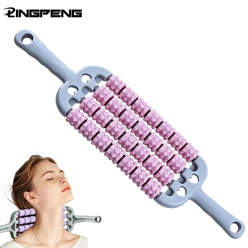 

1PC Muscle Roller Stick with Raised Nodes, Manual Deep Tissue Massage Tool for Athletes & Runners, Portable Body Massage Stick