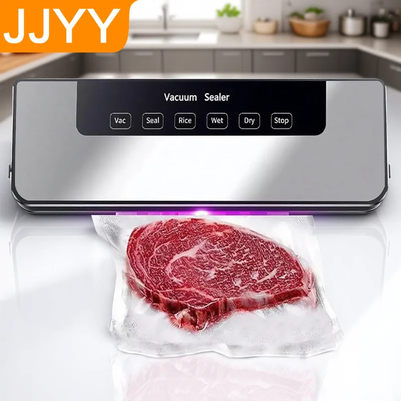 Automatic Vacuum Sealer Machine 65kPa Suction Power Dry Wet Oil Powder Universal Packaging Appliance