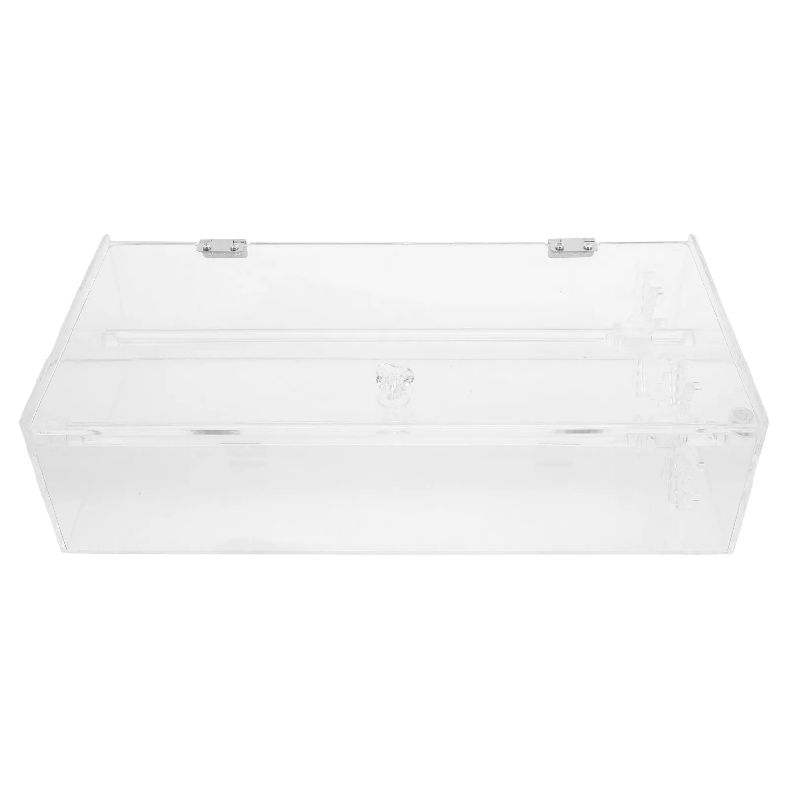 Clear Rotatable Necklace Organizer Jewelry Holder Box Plastic Storage Case for Long Necklaces Pendants Bracelets Display