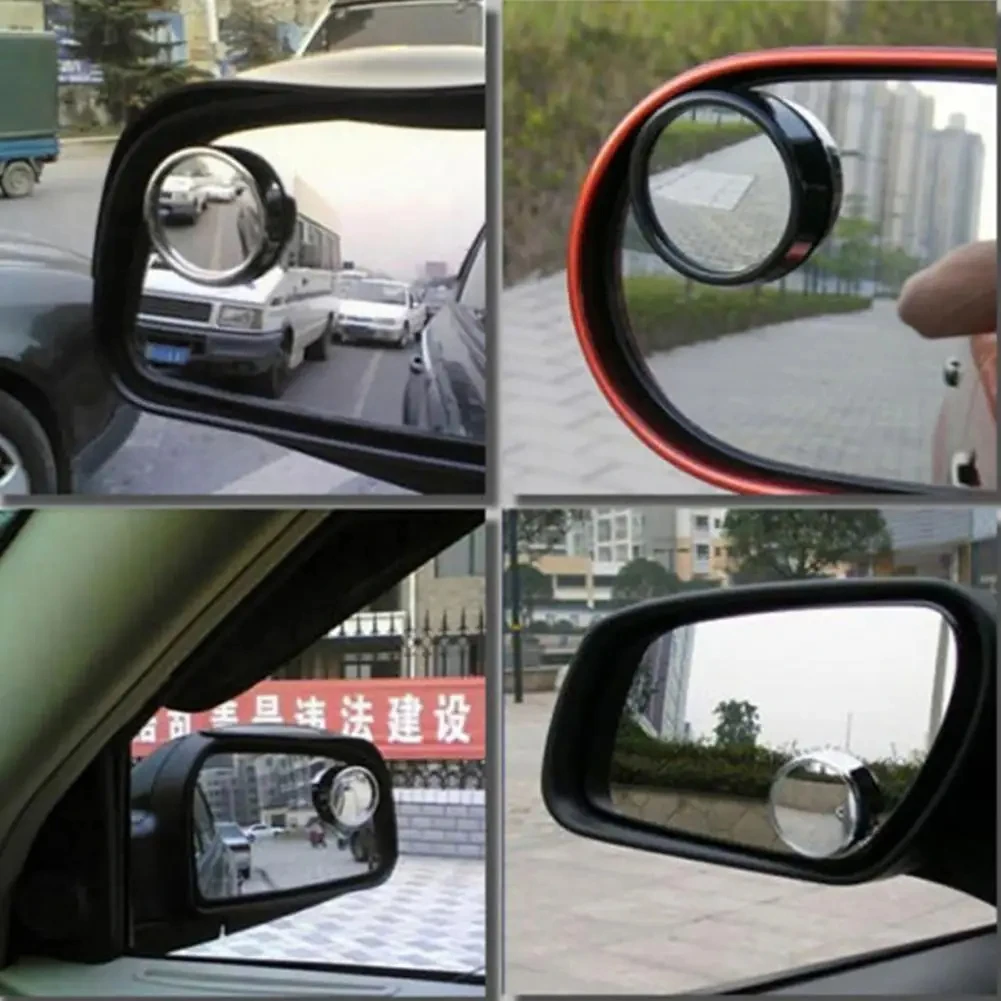 1Pair Adjustable Car Rearview Blind Spot Side Rear View Convex Wide Angle Mirror Car 360° Blindspot Rearview Parking Mirror