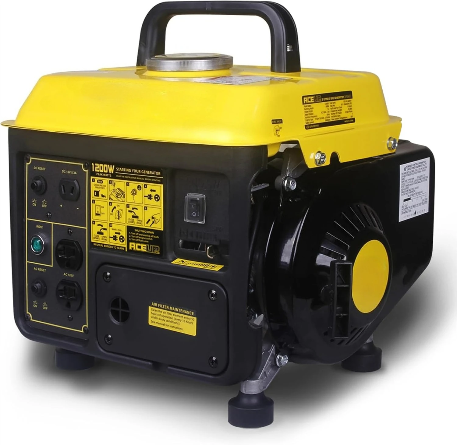 

1,200W Gas Powered Generator, Small Portable Generator for Home Use Ultralight, EPA & CARB Compliant
