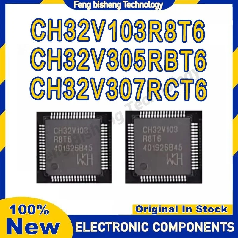 

5 шт. CH32V307RCT6 CH32V103R8T6 CH32V305RBT6 CH32V307RC CH32V103R8 CH32V305RB CH32V307 CH32V103 CH32V305 CH IC MCU чип LQFP-64