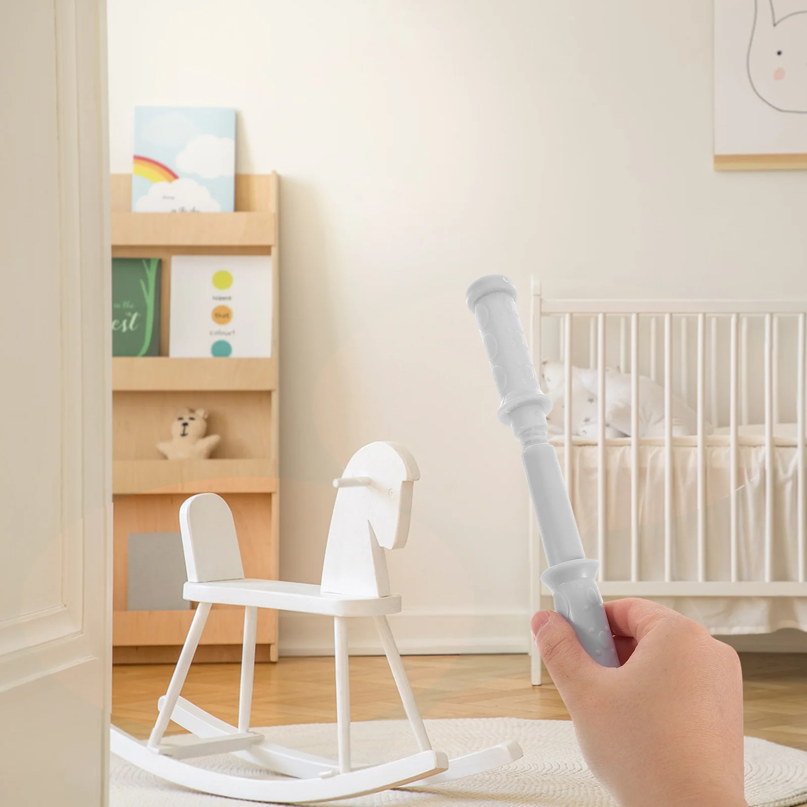 مقبض حصان هزاز بلاستيكي عالمي للأطفال، قبضة ملولبة آمنة، سهلة التركيب، لعب داخلي وخارجي مريح #4