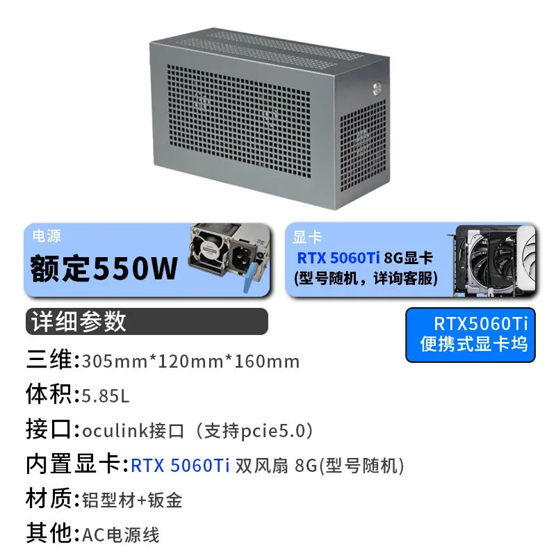 Oculink5.0 Graphics Dock M1B2 Type 5060/5070 Support TGX Support Thunderbolt 4USB4