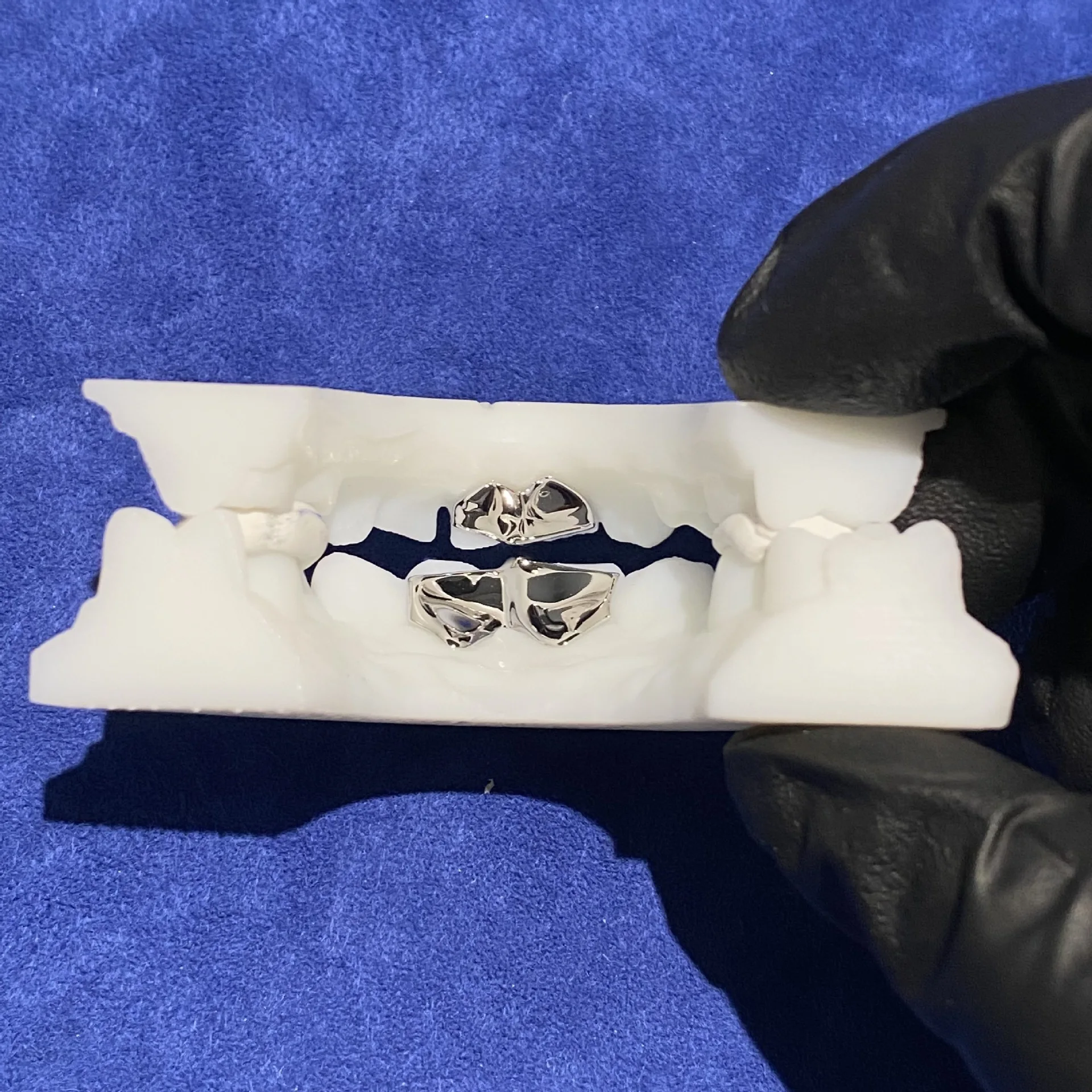 925 Silver Glossy Seam Thread Dental Jewelry Hip-hop Style Dental Jewelry European And American Cross-border Hot-selling Grillz