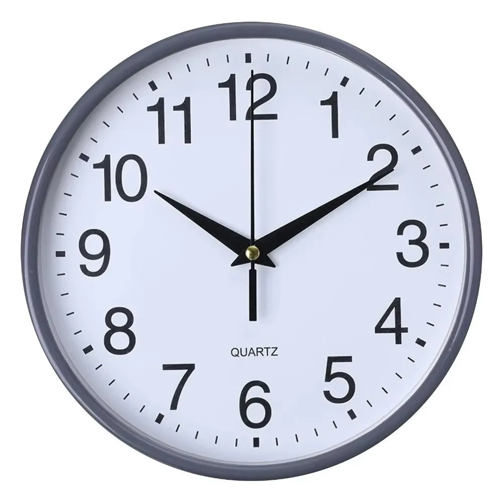 New 8 Inch Round Wall Clocks Easy-to-read Battery Operated Wall Mounted Clock Accurate Numerals Hanging Clock Living Room