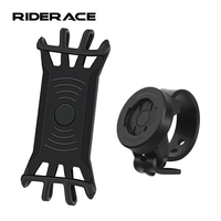 RIDERACE Bicycle Phone Holder Silicone MTB Road Bike Cellphone Handlebar Mount Adjustable 360 Degree Rotating For iPhone Bracket