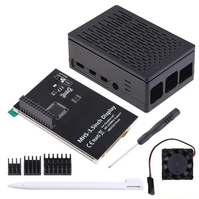 F62C 4 inch 60+fps 800x480 Resolution  Touchscreen Cooling Fan &for Case  4 Model B/3b+/3b