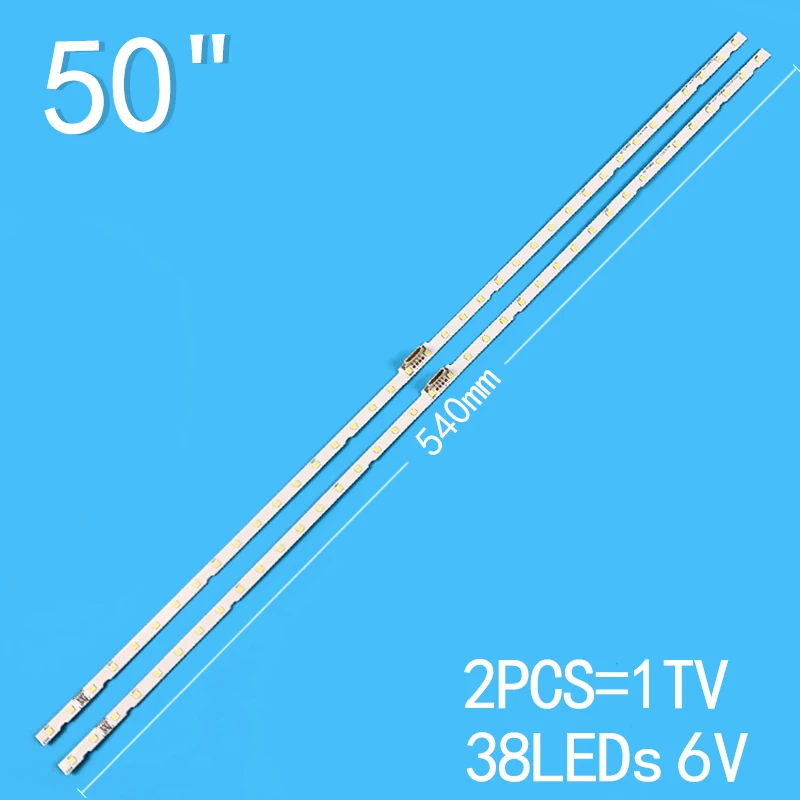 New 2PCS/lot For 50 inch LCD TV AOT_50_NU7100F_2X38_3030C BN96-45952A BN96-45962A UE50NU7100 UE50NU7020 50NU7400 50NU7100F