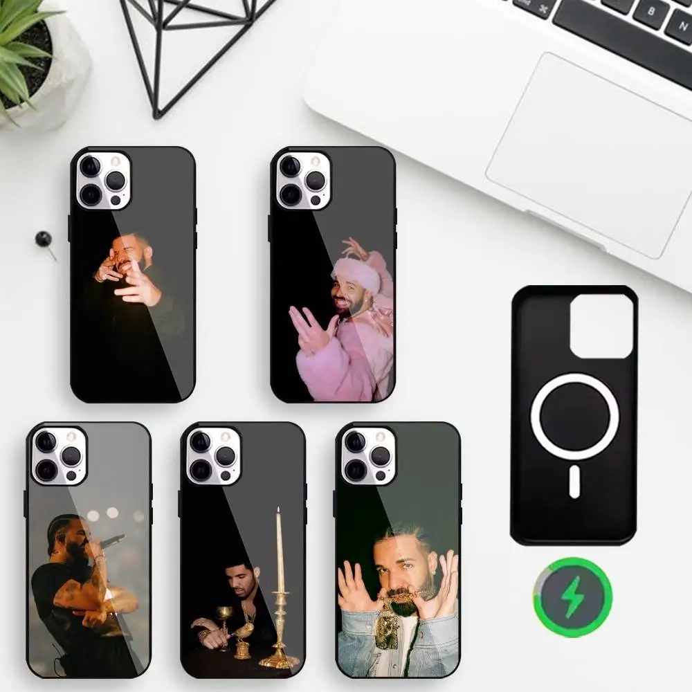 

Чехол для телефона в стиле хип-хоп D-Drake G-God's Plan для iPhone 17,16,15,14,13,12,11 Макс. Черный защитный чехол с беспроводной зарядкой