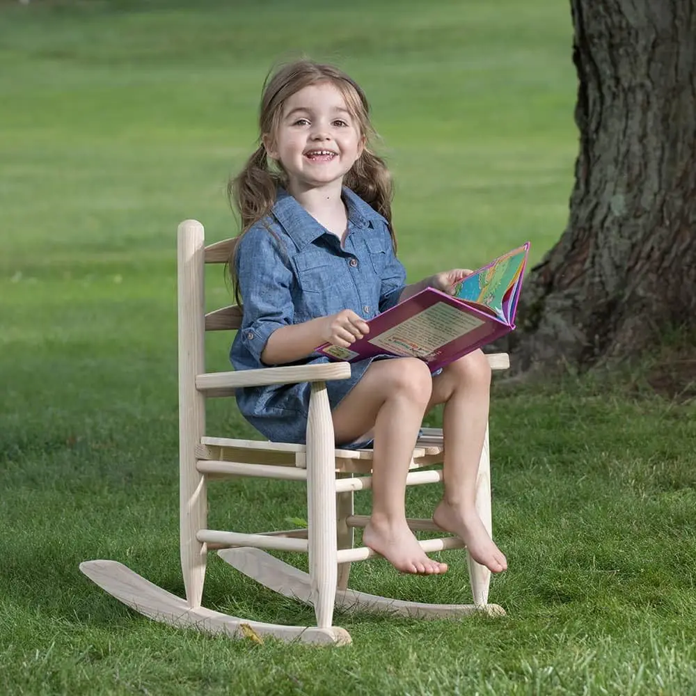 Handcrafted Eli & Mattie Amish Made Children's Size Wooden Rocking Chair